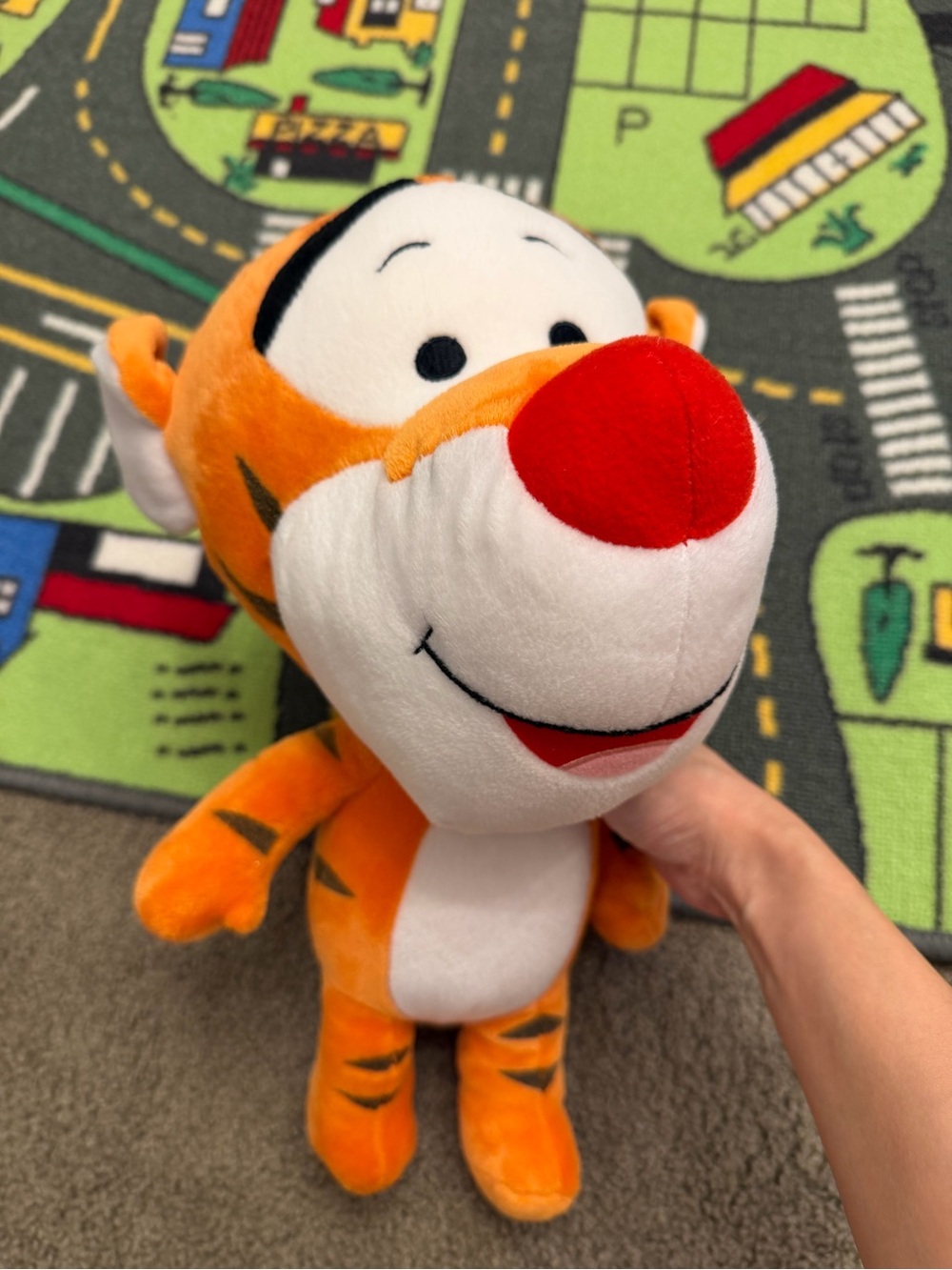 14" Disney Plush Tigger Big Large Head Stuffed Plush Rare Winnie the Pooh